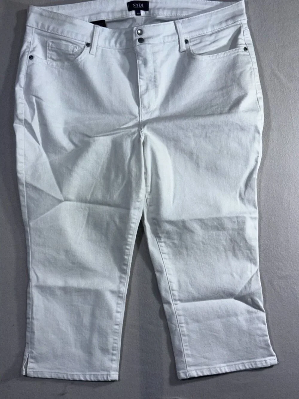 NYDJ Jeans Sz 16P Womens Optic White Lift Tuck Cool Embrace Stretch Denim